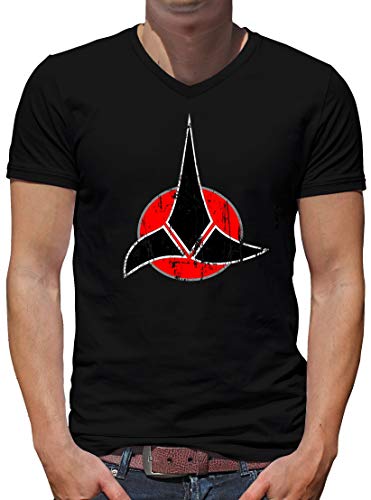 TShirt-People Klingonen Symbol V-Kragen T-Shirt Herren XXXL Schwarz von TShirt-People