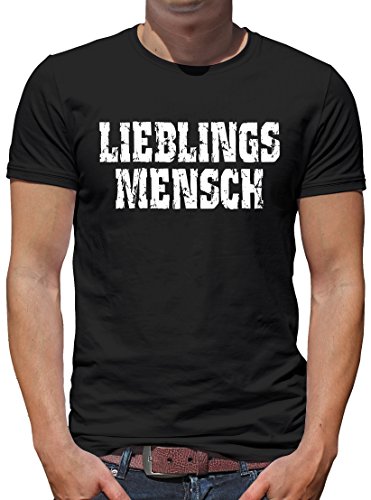 TShirt-People Lieblingsmensch T-Shirt Herren L Schwarz von TShirt-People