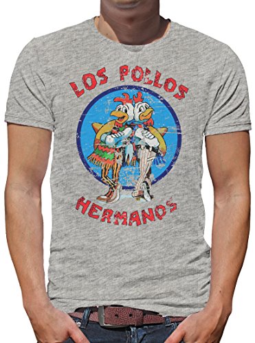 TShirt-People Los Pollos Hermanos T-Shirt Herren M Grau meliert von TShirt-People