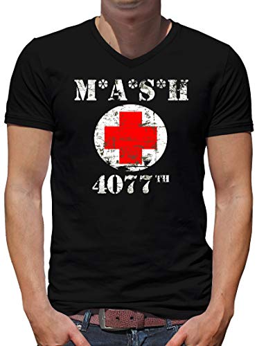 TShirt-People MASH 4077 V-Kragen T-Shirt Herren XL Khaki von TShirt-People