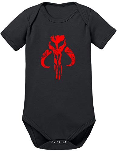 TShirt-People Mandalorian Skull Baby Body 74 Schwarz von TShirt-People