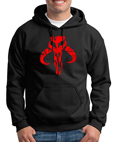TShirt-People Mandalorian Skull Kapuzenpullover Herren XXXL Schwarz von TShirt-People