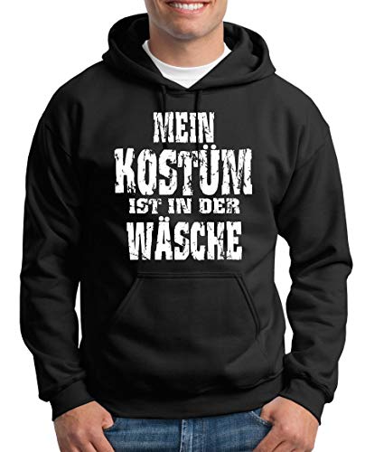 TShirt-People Mein Kostüm ist in der Wäsche Kapuzenpullover Herren XXXXL Schwarz von TShirt-People