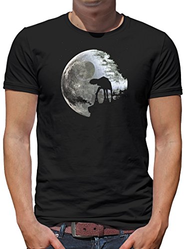 TShirt-People Moon at-AT T-Shirt Herren M Schwarz von TShirt-People