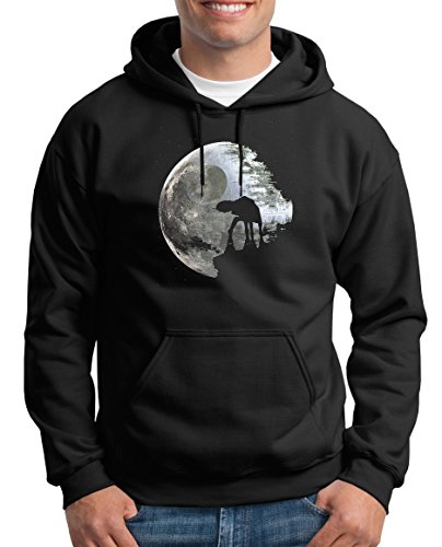 TShirt-People Moon at-at Kapuzenpullover Herren XL Schwarz von TShirt-People
