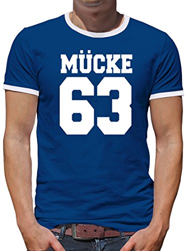 TShirt-People Mücke 63 Kontrast T-Shirt Herren L Königsblau von TShirt-People