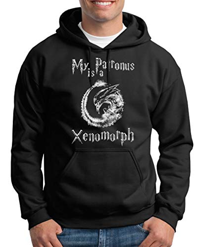 TShirt-People My Patronus is a Xenomorph Kapuzenpullover Herren M Schwarz von TShirt-People