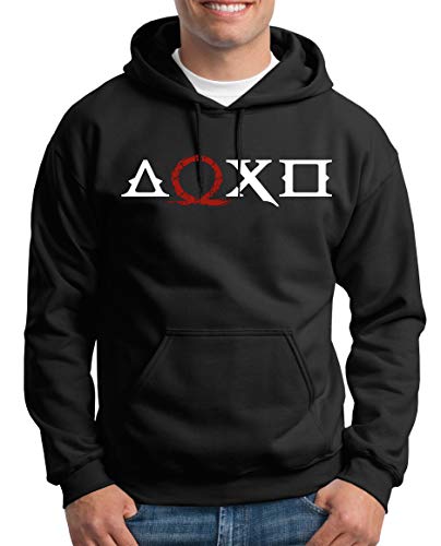 TShirt-People Mythological Button Kapuzenpullover Herren S Schwarz von TShirt-People