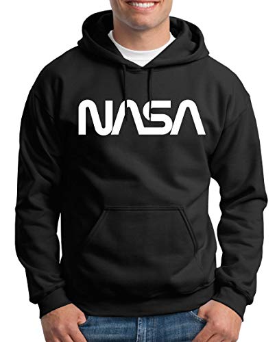 TShirt-People NASA Worm Logo Kapuzenpullover Herren 4XL Schwarz von TShirt-People