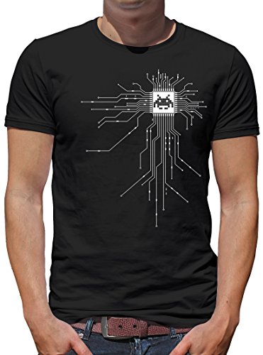 TShirt-People Nerd CPU Cyborg Computer Chip T-Shirt Herren XXXL Schwarz von TShirt-People