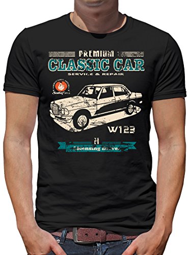 TShirt-People Oldtimer Typ W123 Youngtimer Benz T-Shirt Herren L Schwarz von TShirt-People