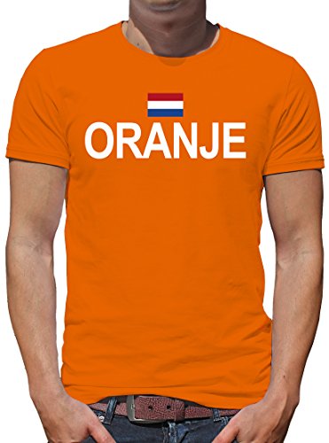 TShirt-People Oranje Niederlande Holland Vintage Flagge Fahne T-Shirt Herren L Orange von TShirt-People