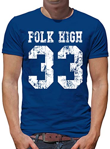 TShirt-People Polk High 33 Bundy T-Shirt Herren 4XL Royalblau von TShirt-People