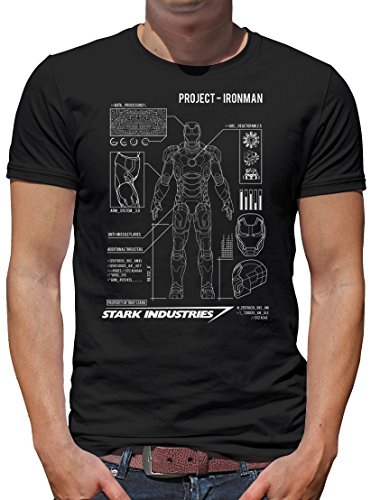 TShirt-People Project Ironman T-Shirt Herren L Schwarz von TShirt-People