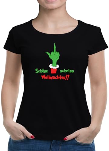 TShirt-People Schöne Scheiss Weihnachten T-Shirt Damen L Schwarz von TShirt-People