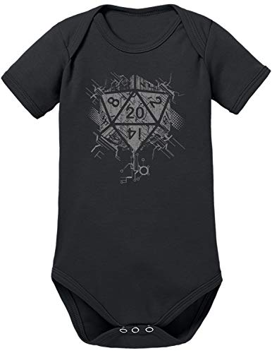 TShirt-People Sided Dice D20 Baby Body 74 Schwarz von TShirt-People