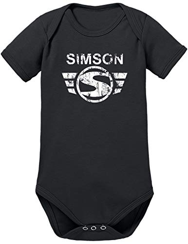 TShirt-People Simson Logo Baby Body 56 Schwarz von TShirt-People