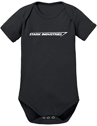 TShirt-People Stark Industries Logo Baby Body 56 Schwarz von TShirt-People