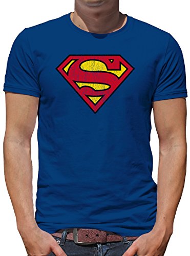 TShirt-People Superman Logo - Justice League T-Shirt Herren XXL Royal von TShirt-People