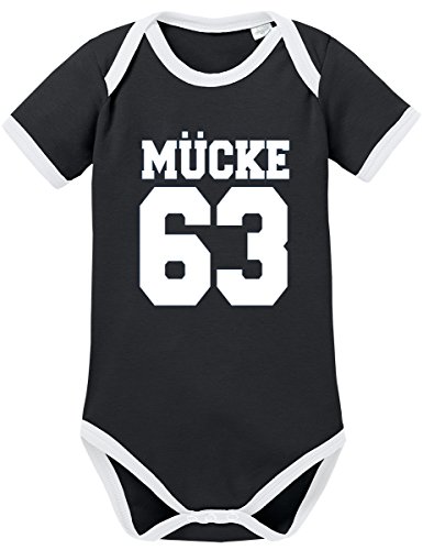 TShirt-People TSP Mücke 63 Kontrast Baby Body 80 Schwarz von TShirt-People