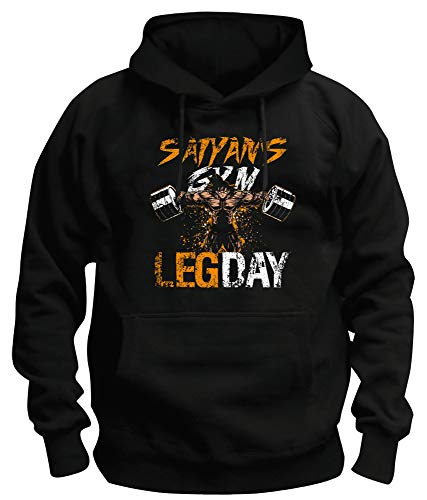 TShirt-People TSP Saiyans Gym Legday Kapuzen-Sweatshirt Herren XL Schwarz von TShirt-People