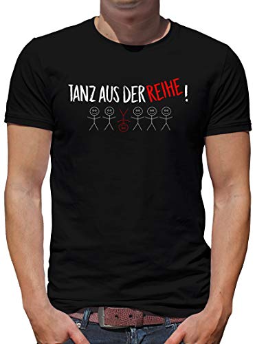 TShirt-People Tanz aus der Reihe! T-Shirt Herren Fun Lustig Spruch M Schwarz von TShirt-People