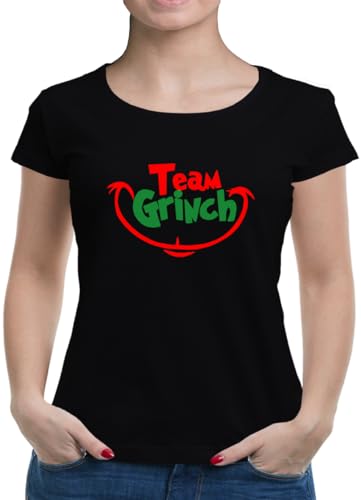 TShirt-People Team Grinch T-Shirt Damen XL Schwarz von TShirt-People