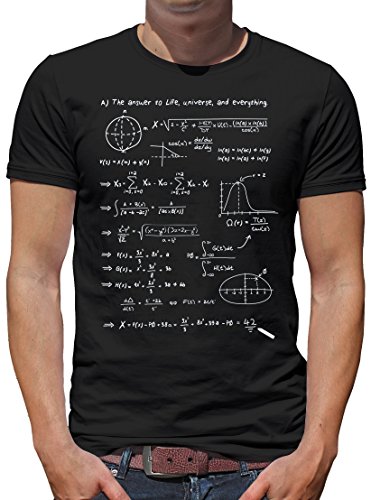 TShirt-People The Answer to Everything is 42 T-Shirt Herren XL Schwarz von TShirt-People