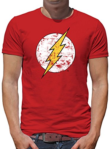 TShirt-People The Flash Logo T-Shirt Herren 5XL Rot von TShirt-People