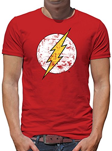 TShirt-People The Flash Logo T-Shirt Herren L Rot von TShirt-People