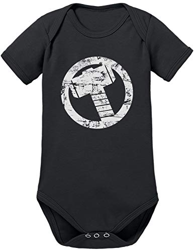 TShirt-People Thor Hammer Baby Body 56 Schwarz von TShirt-People