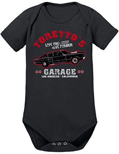 TShirt-People Toretto Garage Baby Body 62 Schwarz von TShirt-People