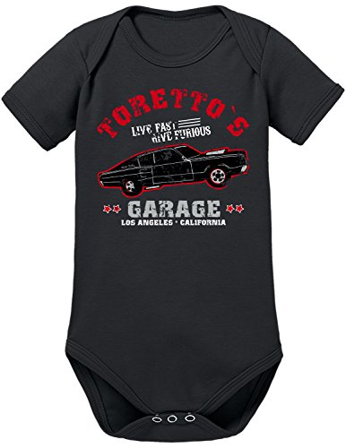 TShirt-People Toretto Garage Baby Body 68 Schwarz von TShirt-People