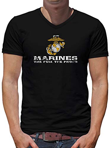 TShirt-People US Marine Corps USMC V-Kragen T-Shirt Herren XXL Schwarz von TShirt-People