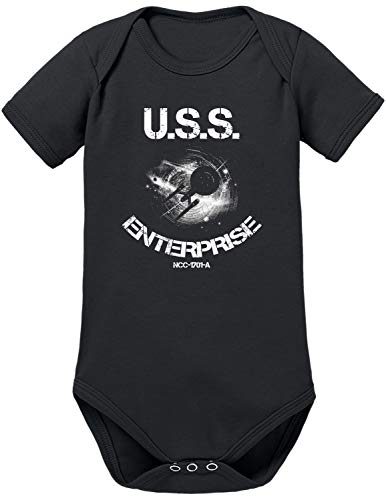 TShirt-People USS Enterprise Baby Body 56 Schwarz von TShirt-People
