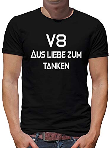 TShirt-People V8 Aus Liebe zum tanken T-Shirt Herren Big Block Hot Rod L Schwarz von TShirt-People