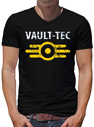 TShirt-People Vault Tec V-Kragen T-Shirt Herren L Königsblau von TShirt-People