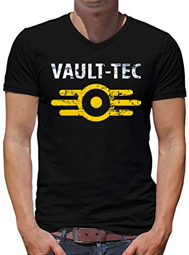 TShirt-People Vault Tec V-Kragen T-Shirt Herren S Königsblau von TShirt-People