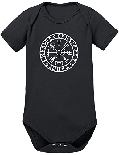 TShirt-People Wikingerkompass Baby Body 80 Schwarz von TShirt-People