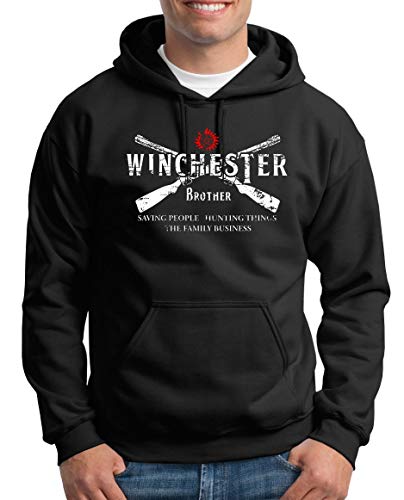 TShirt-People Winchester Bros 2 Guns Kapuzenpullover Herren L Schwarz von TShirt-People