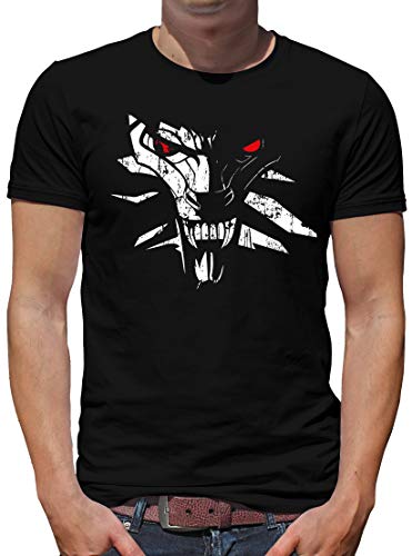 TShirt-People Wolf Medallion Gamer Plus T-Shirt Herren XXXL Schwarz von TShirt-People
