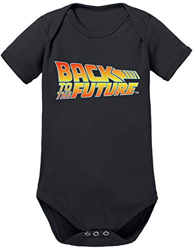TShirt-People Zurück in die Zukunft Logo Baby Body 62 Schwarz von TShirt-People