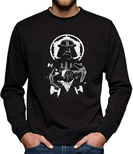 Tie Fighter Sweatshirt Pullover Herren 4XL Schwarz von TShirt-People