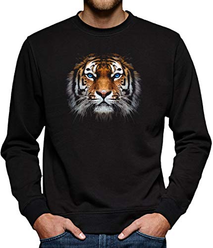 Tiger Sweatshirt Pullover Herren XXL Schwarz von TShirt-People