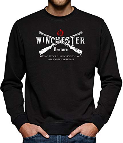 Winchester Bros 2 Guns Sweatshirt Pullover Herren M Schwarz von TShirt-People