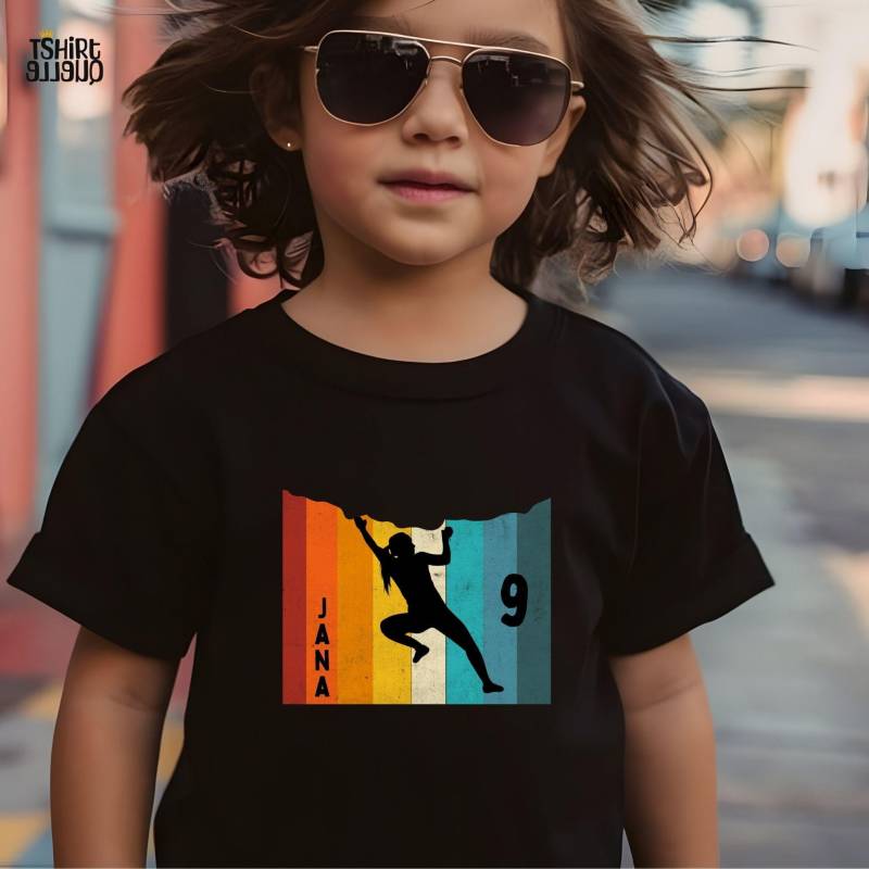 Bouldern T-Shirt Oder Sweatshirt Für Mädchen - Personalisiert Mit Name Und Zahl Klettern Geburtstagsshirt 5 6 7 8 9 10 Jahre von TShirtQuelle