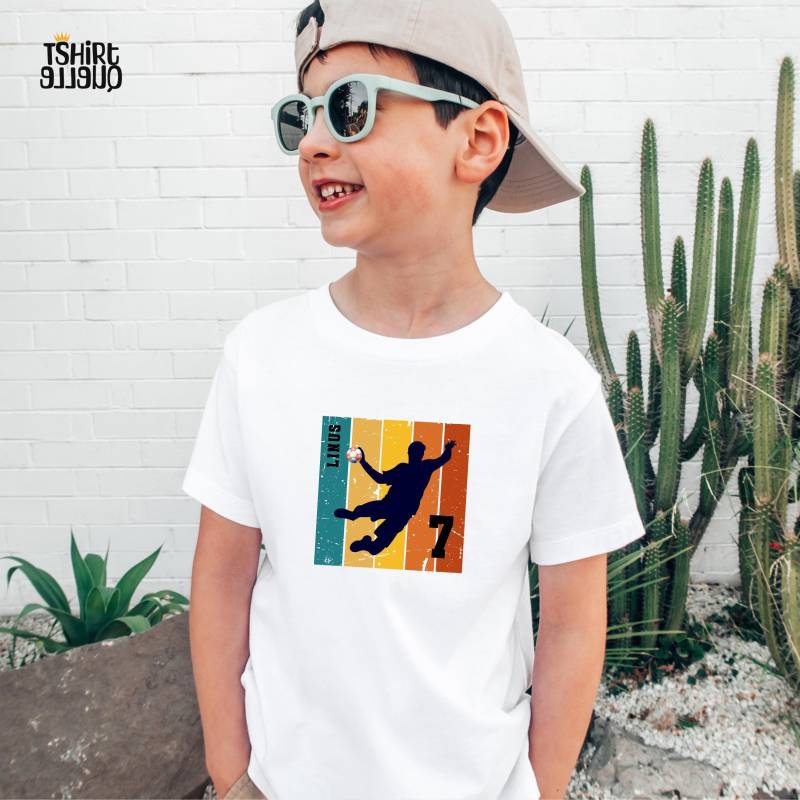 Handball T-Shirt Oder Sweatshirt Für Kinder - Personalisiert Mit Name Und Zahl Handballer Geburtstagsshirt 5 6 7 8 9 10 von TShirtQuelle