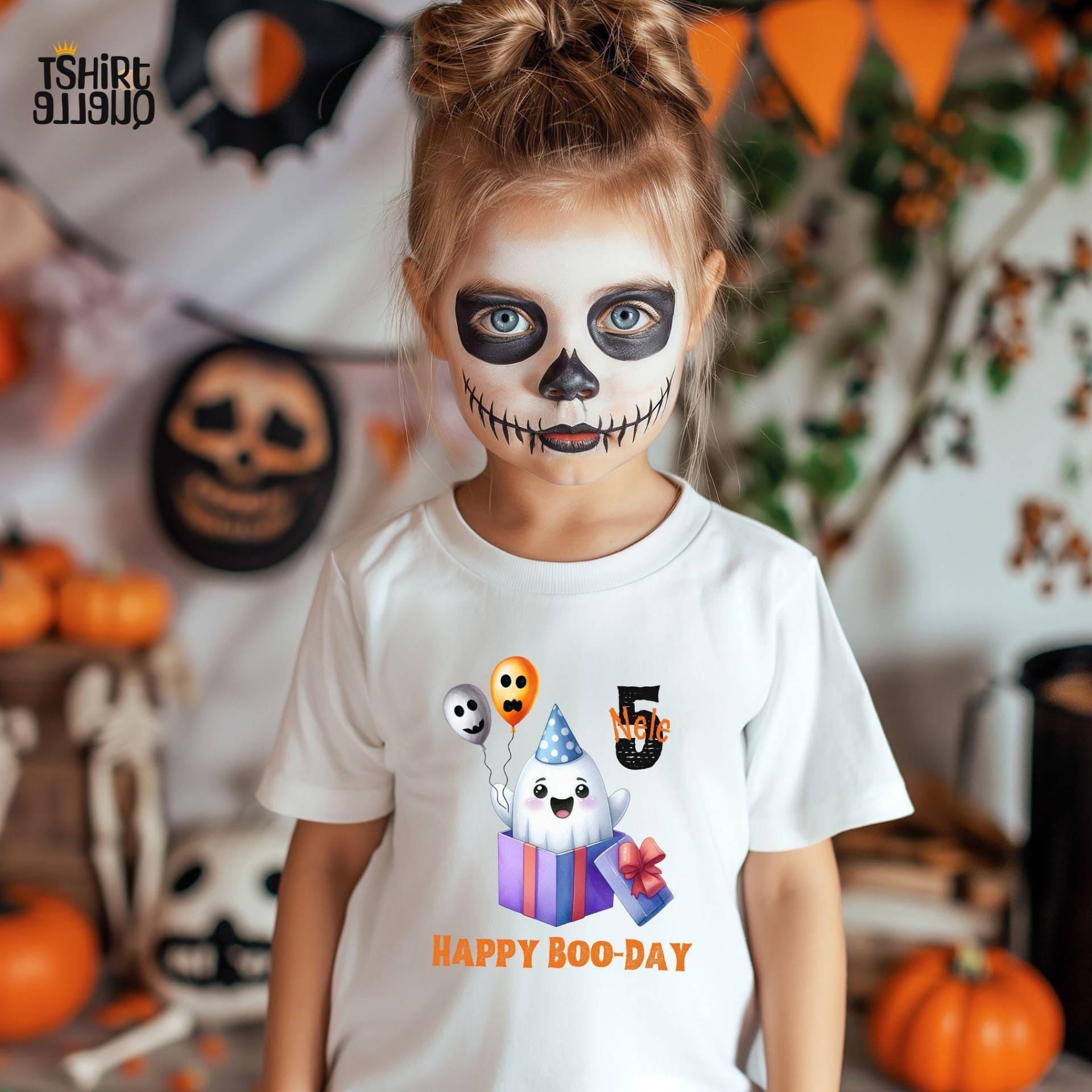 Happy Boo Day Halloween Kindergeburtstag T-Shirt Oder Sweatshirt - Personalisiert Mit Name Und Zahl Geburtstagsshirt 2 3 4 5 6 Jahre Happy Boo Day Halloween Kindergeburtstag T-Shirt Oder Sweatshirt - Personalisiert Mit Name Und Zahl Geburtstagsshirt 2 3 4 5 6 Jahre von TShirtQuelle