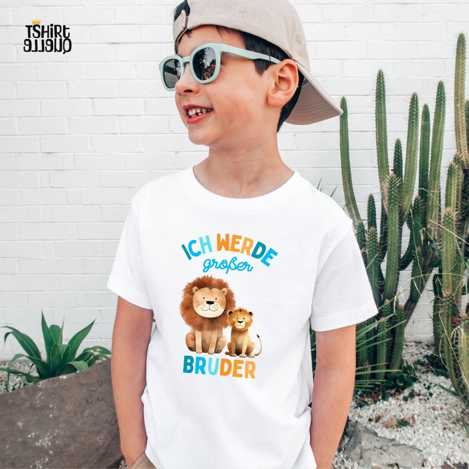 Ich Werde Großer Bruder Shirt Mit Löwen Motiv - Geschwister T-Shirt Schwangerschaft Verkünden Geschenk Für Jungen von TShirtQuelle