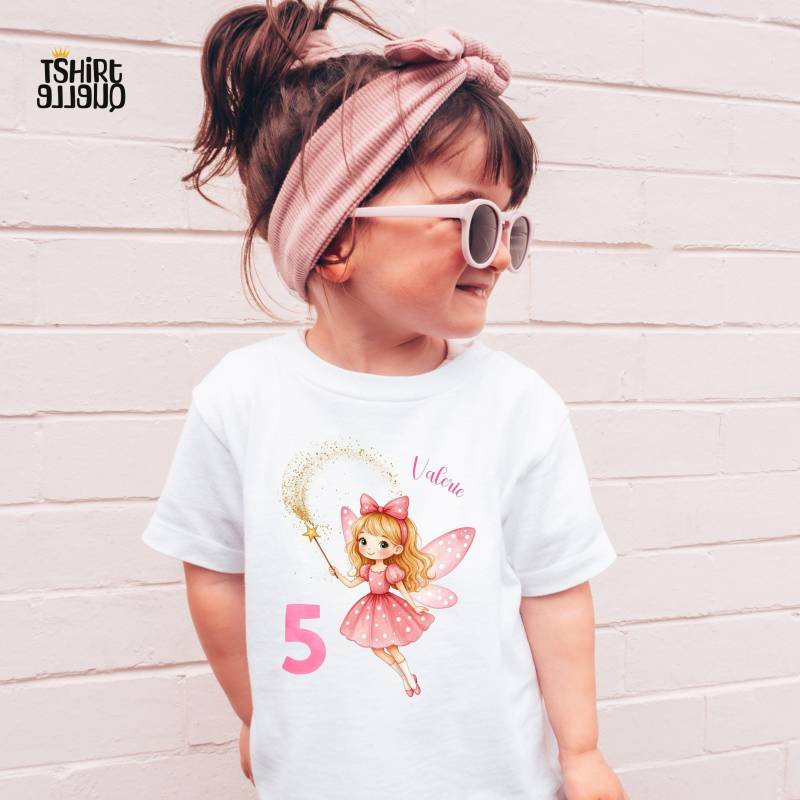Märchen Fee T-Shirt Oder Sweatshirt Für Kinder - Personalisiert Mit Name Und Zahl Prinzessin Geburtstagsshirt von TShirtQuelle